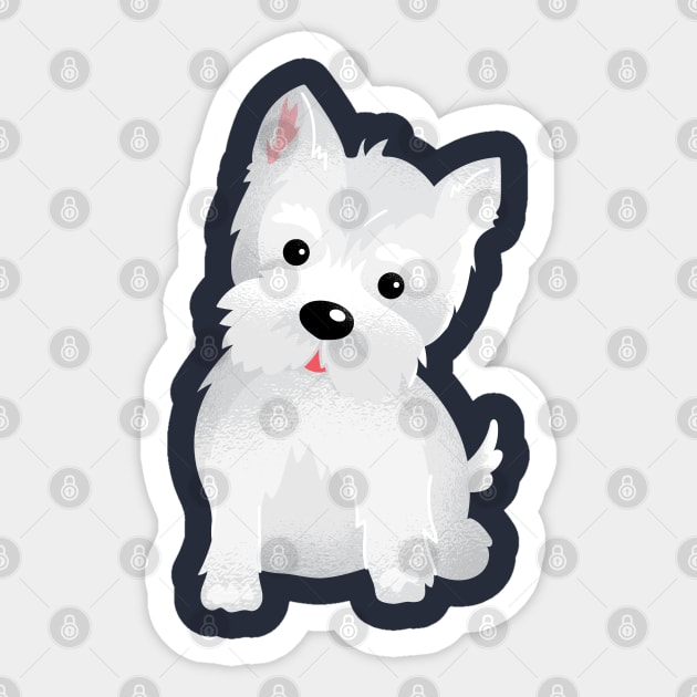 Westie Dog Sticker by madeinchorley